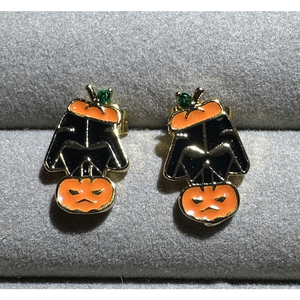 Gold Star Wars Earrings Darth Vader Halloween Stud Earrings